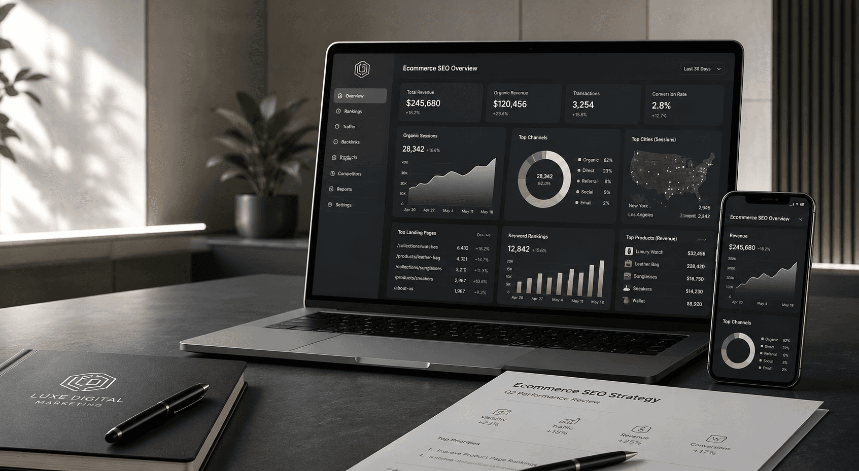 Franchise SEO — multi-location growth dashboard