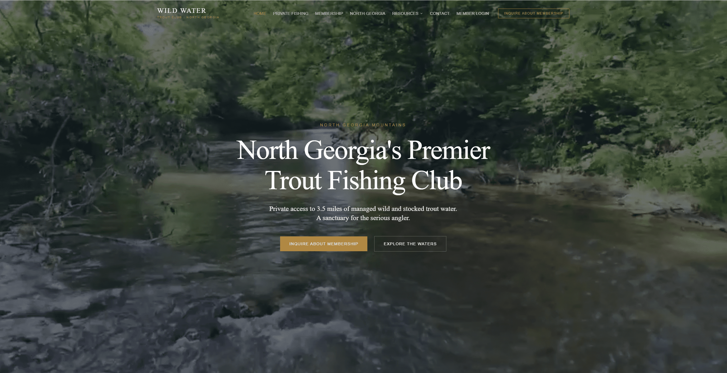 Wild Water Trout Club homepage built by SommeTech LLC
